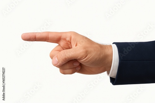Male hand making a pointing...
