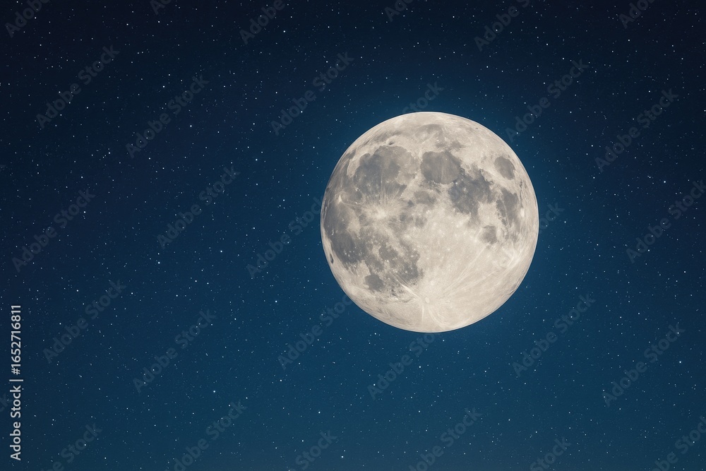 Moon shining over the dark night sky Moon shining over the dark night sky