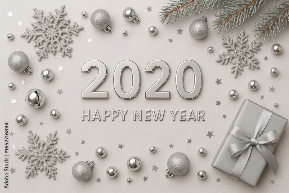 Fototapeta premium Creative ways to decorate for the New Year festivities