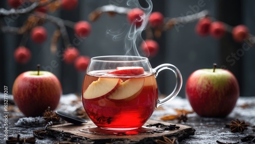 Spiced apple beverage serve...