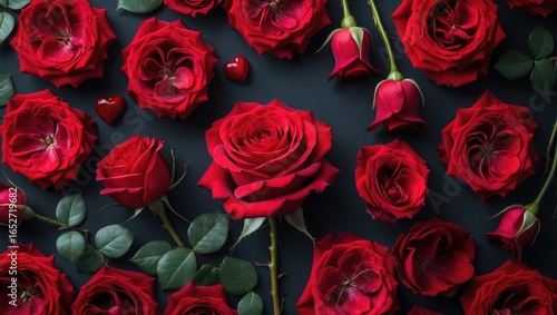 Close-up of a stunning red ...