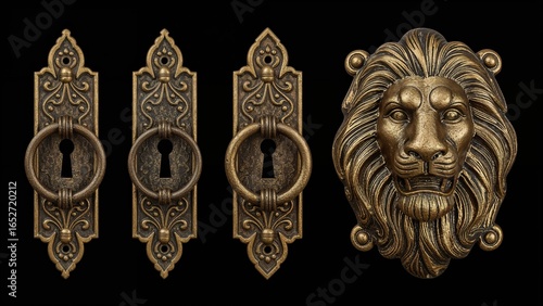 Classic vintage metal door ...