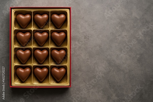 Box of heart-shaped chocola...