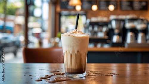 Iced coffee drink presented...