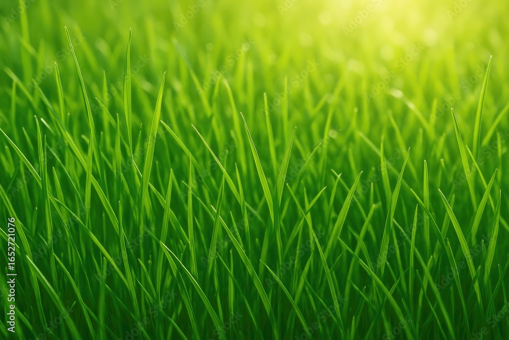 Vivid green grass under the bright sun, a natural scene Vivid green grass under the bright sun, a natural scene