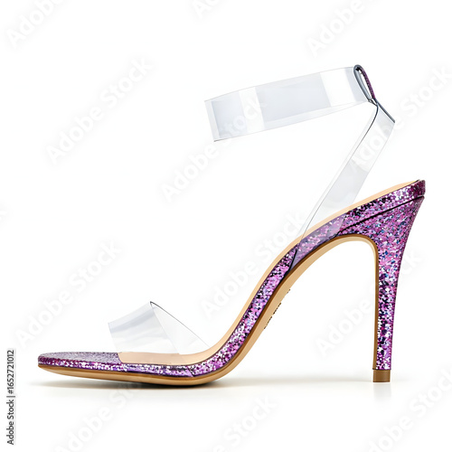 fashionable women transparent heel 