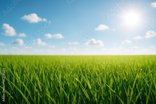 Vibrant grass covering the ...