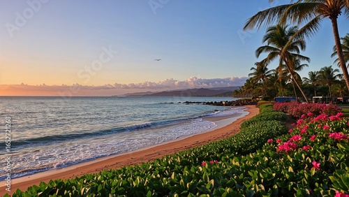 Radiant Evening Glow in a C...