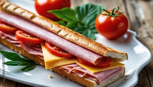Delicious layered sandwich ...