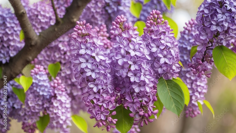 Obraz premium Nature's Lilac Blossoms During Spring