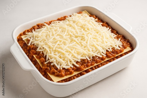 Uncooked lasagna layers pre...