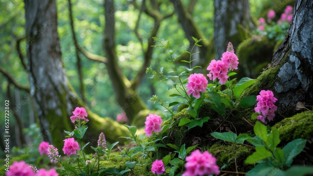 Obraz premium Intricate View of Natural Beauty within a Forest
