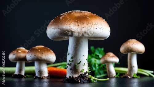 Close-up of a mushroom with...