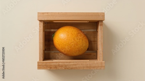 A wooden box holding fresh ...