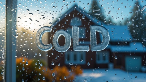 Water droplets forming on a...