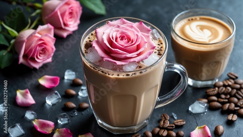Refreshing iced coffee beve...