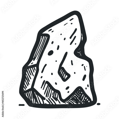 Unique rock formation sketch for artistic inspiration and design