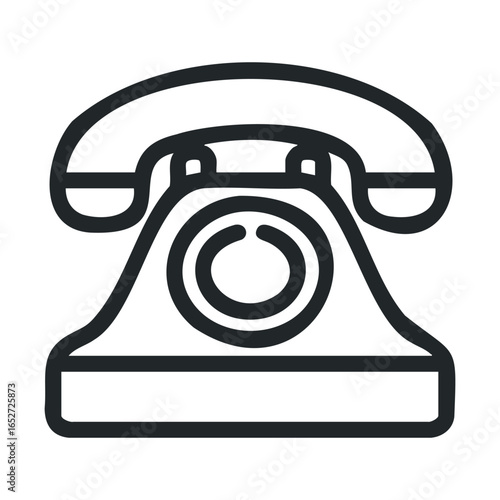 Classic rotary telephone design for vintage communication theme