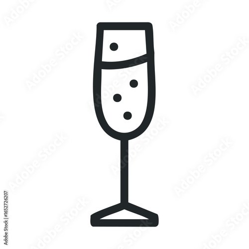 Sparkling drink in elegant glass for celebration occasion