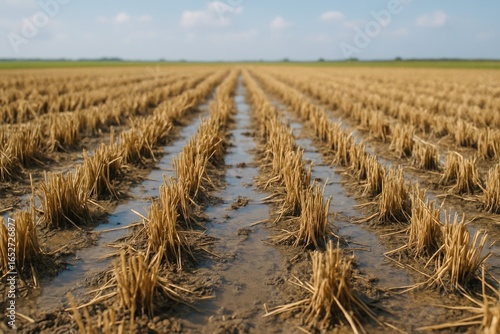 Moist farm surface texture ...