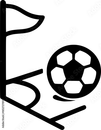 Football Corner Kick Icon