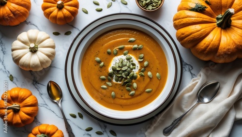 Delicious pumpkin soup prep...