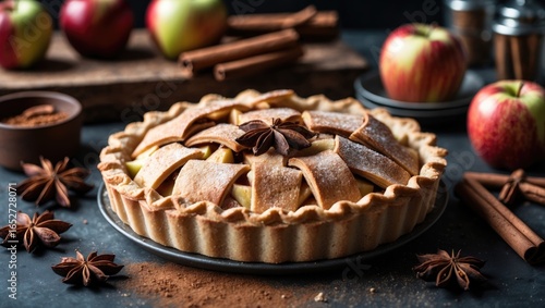 Freshly baked apple pastry ...