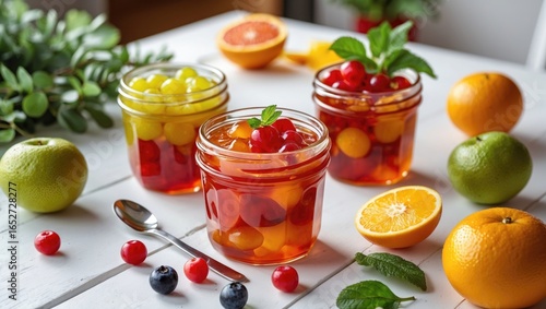 Vibrant assorted fruit pres...