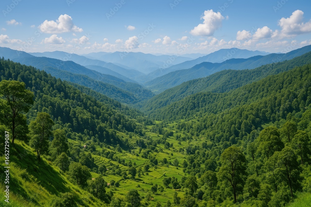 Fototapeta premium Breathtaking Scenic Spots in an Eco-Friendly Area at Altitude of 3000 km