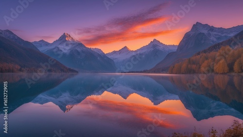 Serene mountain landscape d...