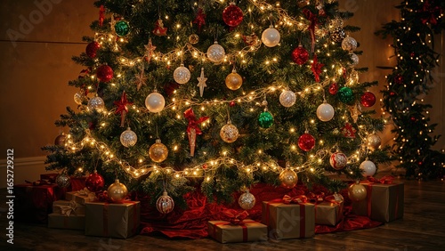 Festive decorations featuri...