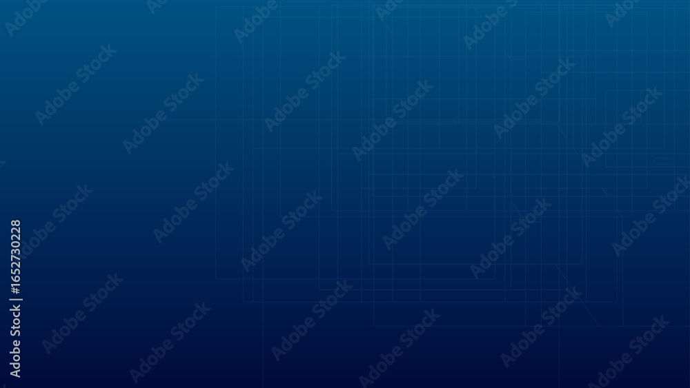 Fototapeta premium Simple lines blue color technology abstract background with blue color