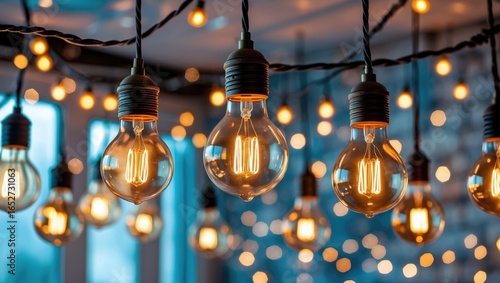 Hanging light bulb from the...
