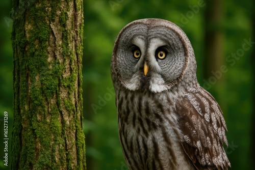 Elegant Grey Owl Species Ov...