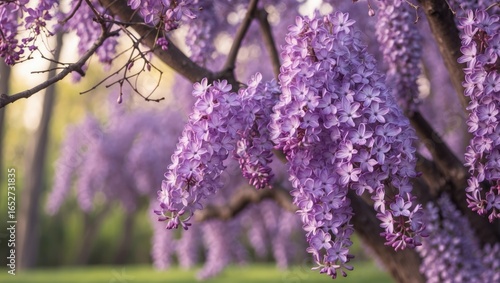 Isolated lilac flower on a ...
