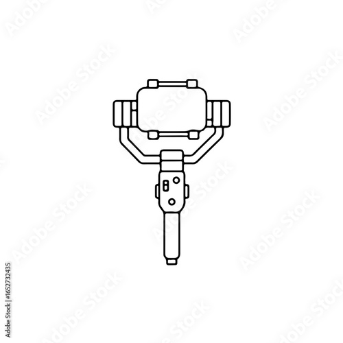 Simple Line Art of a Stabilized Camera Rig