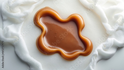 Close-up of creamy caramel ...