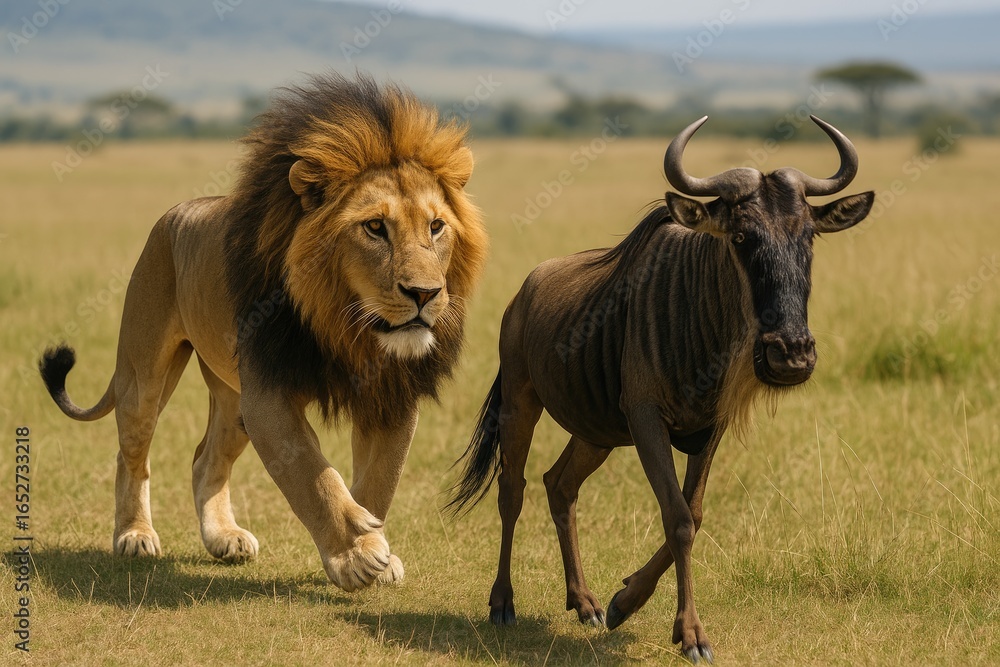 Fototapeta premium Regal wild feline known for its strength