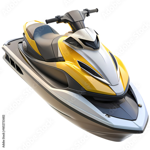 Yellow and Gray Jet Ski