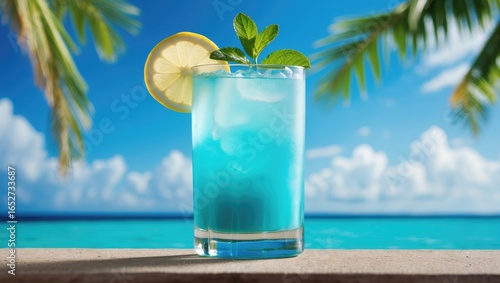 Vibrant tropical drink ador...