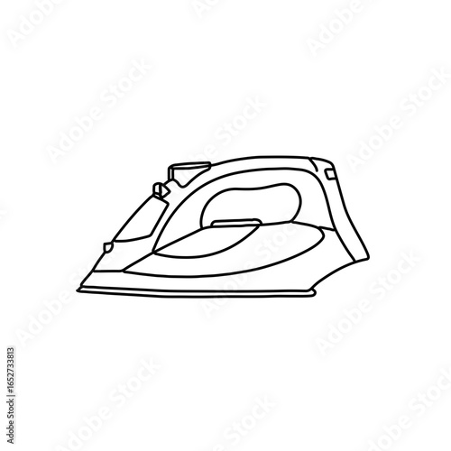 Simple Outline of a Modern Electric Iron for Clothing Care