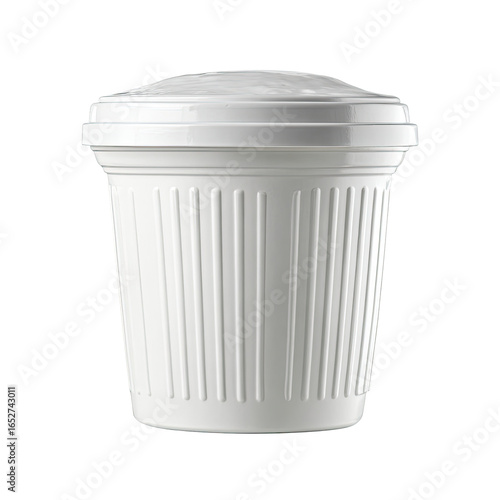 Wallpaper Mural White plastic storage container with ribbed texture Torontodigital.ca