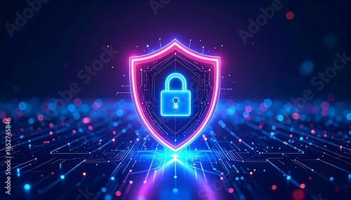 Cyber ​​security and data protection, internet network security, protect business and financial transaction data from cyber attack, user private data security encryption
