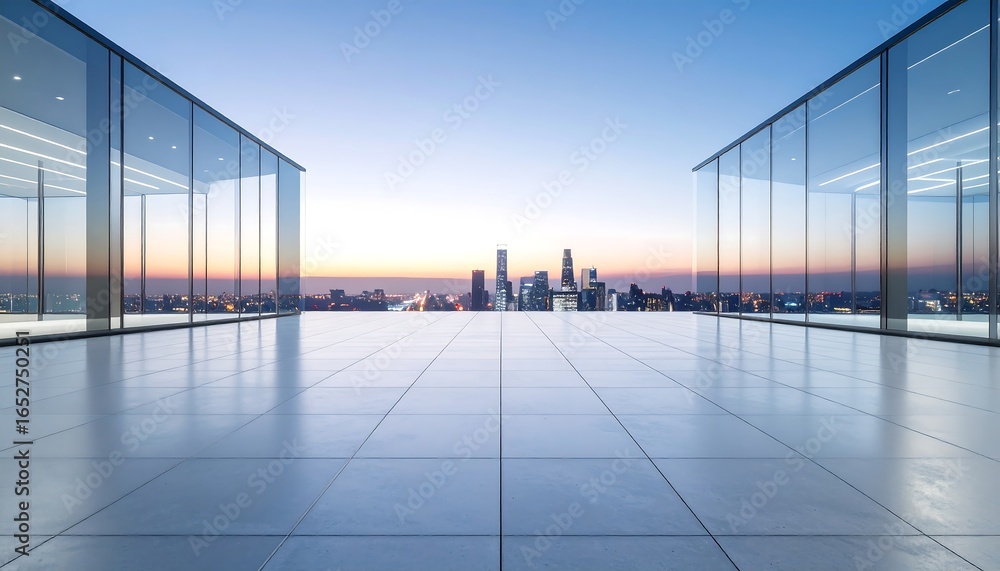 Obraz premium modern abstract glass architectural forms.