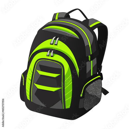 school backpack isolated on white