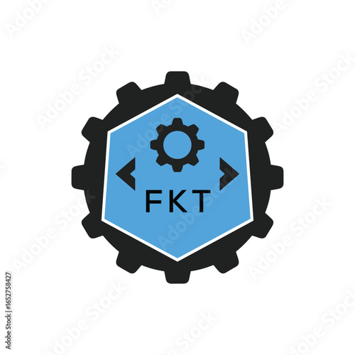 FMF Industrial Gear Logo Design – Engineering, Mechanical, and Construction Branding Icon. FMF Letter Logo.
