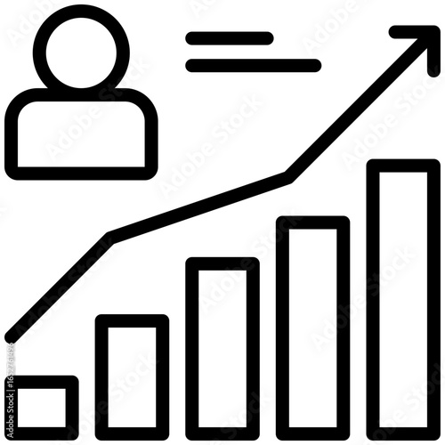 business analyst icon isolated on white background. vector illustration icon for economic crisis