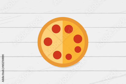 vector illustration of a pizza