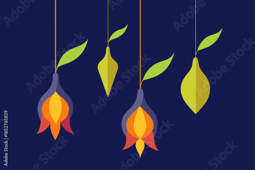 vector illustration of a burning fire
