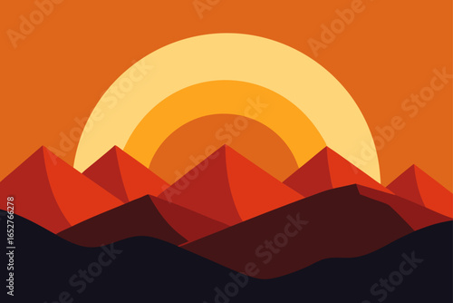 high elevation sunrise scene with crisp horizon